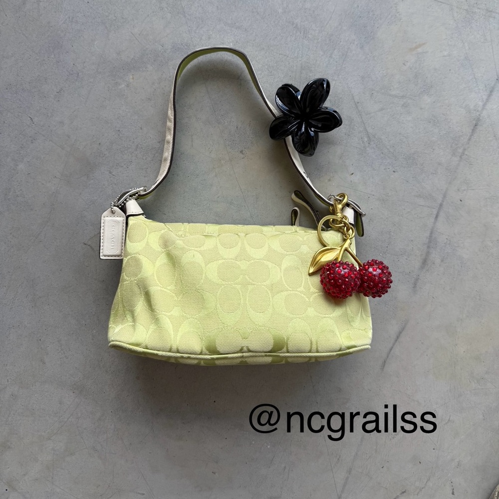 Vintage y2k lime green coach bag